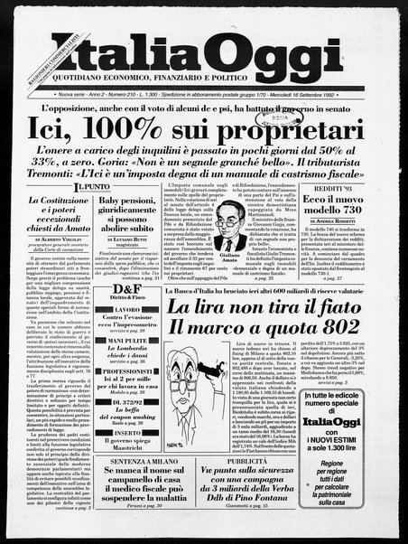 Italia oggi : quotidiano di economia finanza e politica